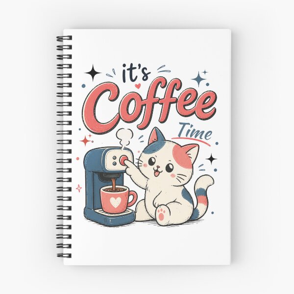 Item preview, Cute Cat It's Coffee Time Kawaii Kitten Espresso Graphic designed and sold by XelaStore.