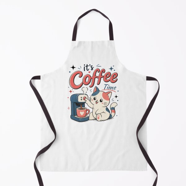 Item preview, Cute Cat It's Coffee Time Kawaii Kitten Espresso Graphic designed and sold by XelaStore.