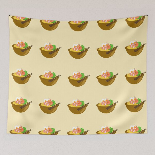Item preview, Food pattern fabric is ramen  designed and sold by Er-glow1.