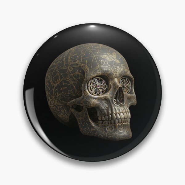 Item preview, Celestial Clockwork Skull: Constellations and Gears designed and sold by SipWithStyleArt.