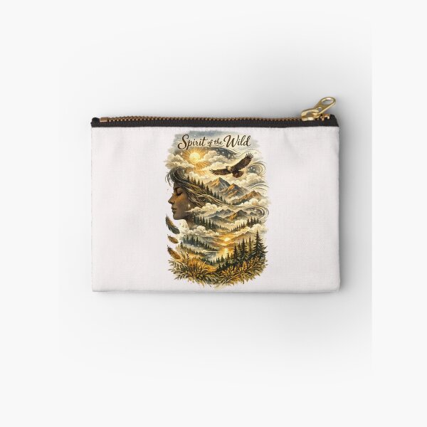 Item preview, Spirit of the Wild Eagle Woman Mountain Wilderness Art designed and sold by inkoutninja.