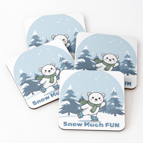 Item preview, Cute Ice Skating Polar Bear - Snow Much Fun Winter T-Shirt designed and sold by SeJaa.