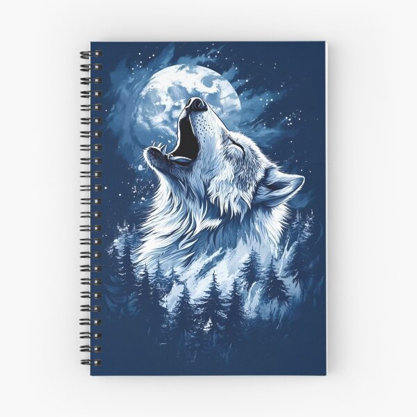 Item preview, A Howling Wolf Under Moonlight, A Striking Representation Of A Wolf In A Moonlit Forest, Bathed In Shades Of Blue, Capturing The Majestic And Wild Essence Of Nature, Call Of The Wild designed and sold by Matt_Smith.