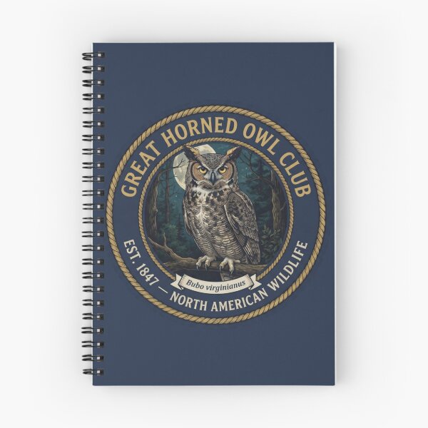 Item preview, Great Horned Owl Club Vintage Badge North American designed and sold by CalmCapy Co.
