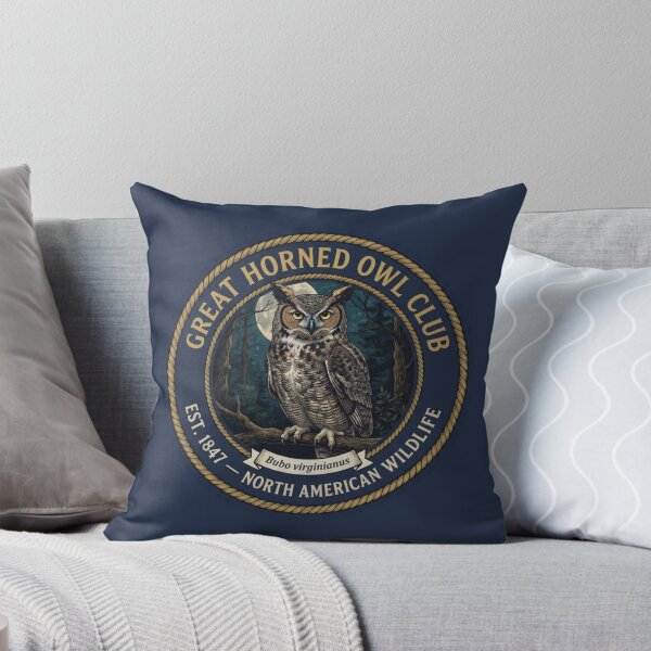 Artikelvorschau, Vintage-Abzeichen des Great Horned Owl Club Nordamerika entworfen und verkauft von CalmCapy Co.