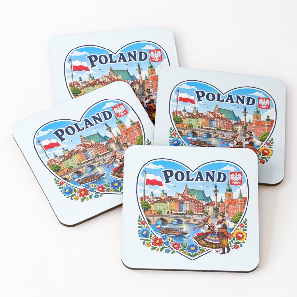 Item preview, Poland Heart Shape Design designed and sold by Myra365Art.