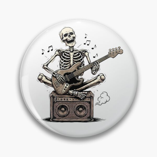 Item preview, Skeleton Playing Bass Guitar - Bass Player Humor designed and sold by Art-Arcade6.