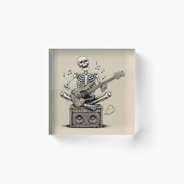 Item preview, Skeleton Playing Bass Guitar - Bass Player Humor designed and sold by Art-Arcade6.