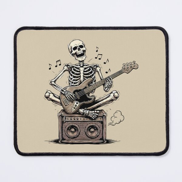 Item preview, Skeleton Playing Bass Guitar - Bass Player Humor designed and sold by Art-Arcade6.
