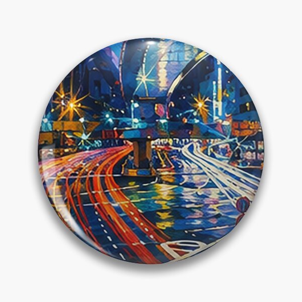 Item preview, Light City Night Painting designed and sold by Satyabenjamin.