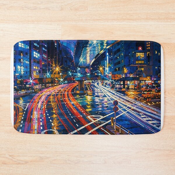 Item preview, Light City Night Painting designed and sold by Satyabenjamin.