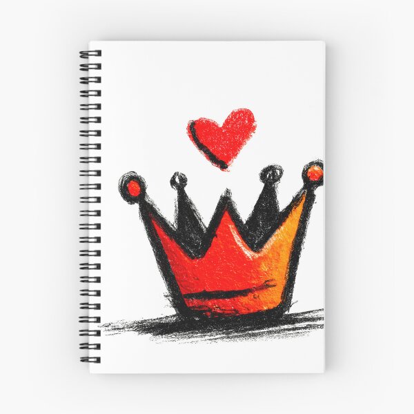 Item preview, Hand Drawn Crown with Red Heart designed and sold by colorful-white.