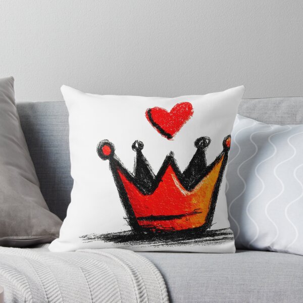 Item preview, Hand Drawn Crown with Red Heart designed and sold by colorful-white.