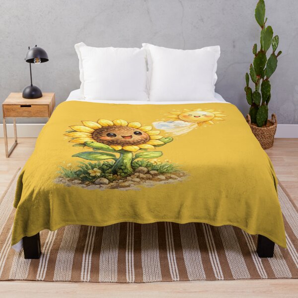 Item preview, Chibi Sunflower Illustration – Cute Sun-Chasing Flower with Sunburst Petals Art designed and sold by MagicMakerPh.