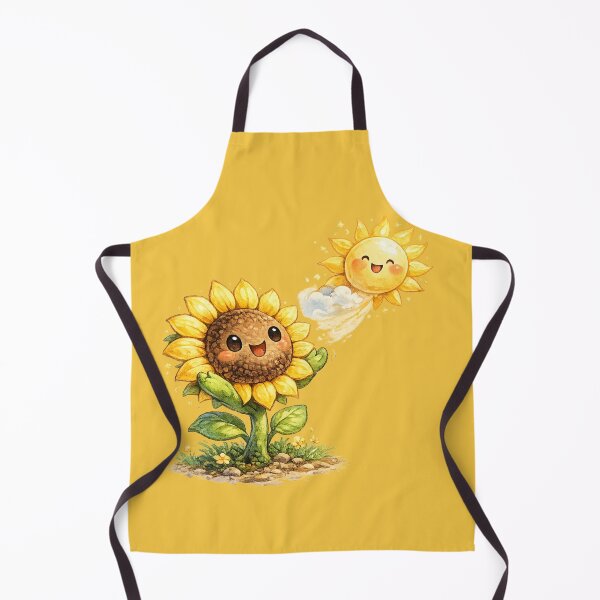 Item preview, Chibi Sunflower Illustration – Cute Sun-Chasing Flower with Sunburst Petals Art designed and sold by MagicMakerPh.