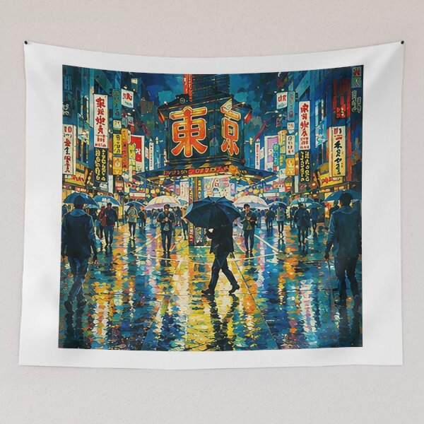 Item preview, Busy Road Rain Painting  designed and sold by Satyabenjamin.