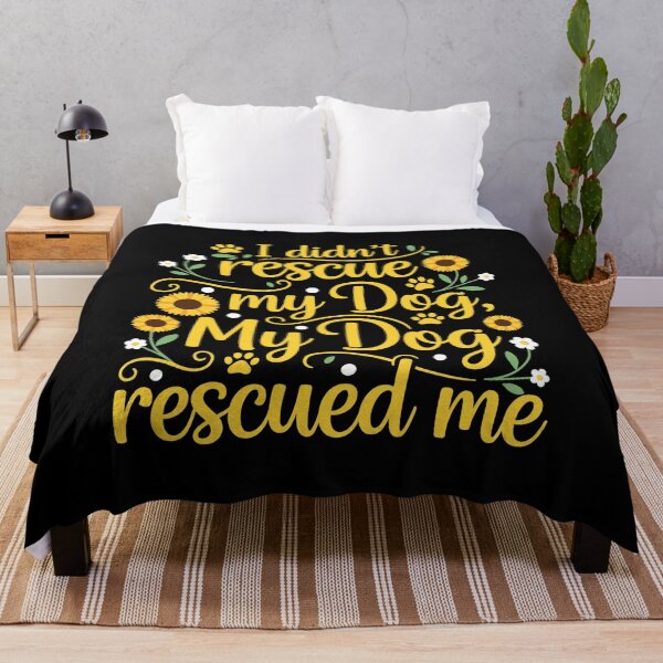 Item preview, My Dog Rescued Me Sunflower Pet Quote designed and sold by Dmo3HarkoArt.