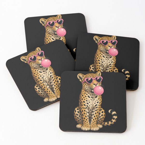 Item preview, Leopard Bubblegum Sunglasses Funny Animal Teen designed and sold by Funny Vintage Stickers And T-Shirts.