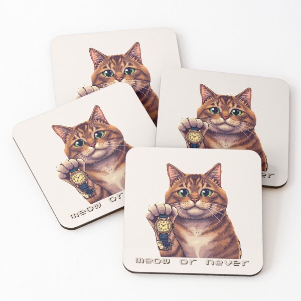 Item preview, Meow or Never designed and sold by TeeHee Puns.