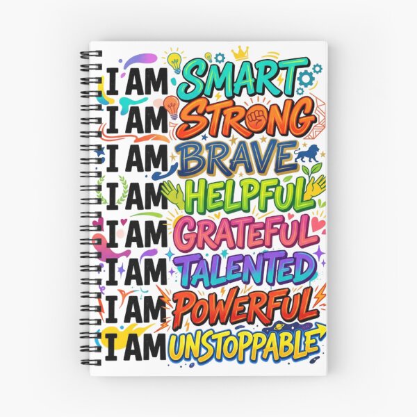 Item preview, I Am Affirmations Collage – Motivational Typography Tee designed and sold by Artify24.
