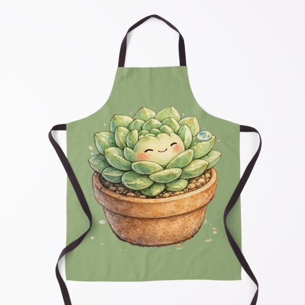 Item preview, Kawaii Succulent Illustration – Cute Sleepy Rosette Plant in Terracotta Pot designed and sold by MagicMakerPh.