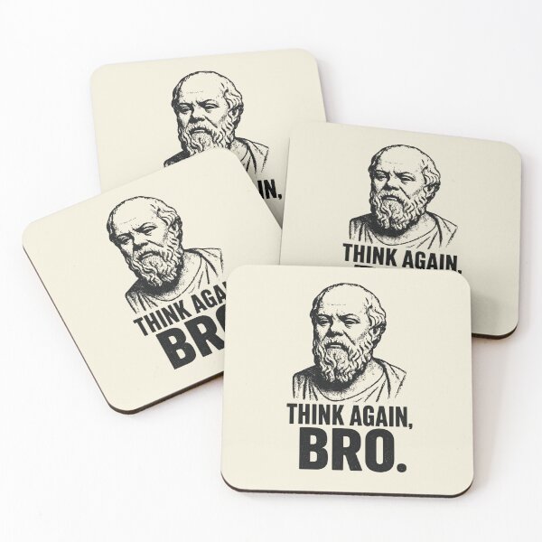 Item preview, Think Again, Bro. - Funny Socrates Philosophy Humor Design (Socrates Meme Collection). designed and sold by SaraSumi.
