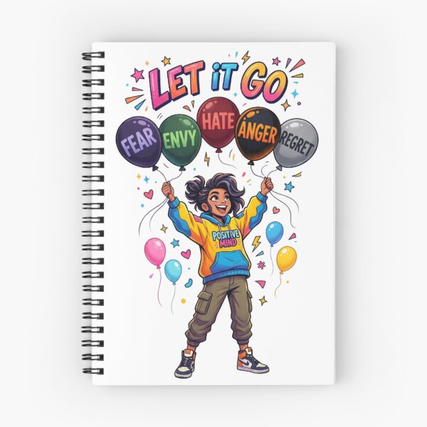 Item preview, Let It Go Balloon Collage – Motivational Cartoon Tee designed and sold by Artify24.