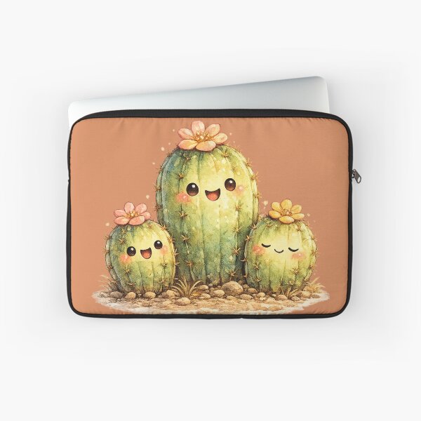 Item preview, Kawaii Cactus Family Illustration – Cute Desert Cacti with Tiny Flower Blooms designed and sold by MagicMakerPh.