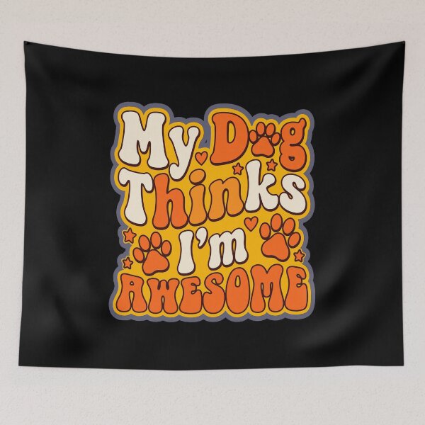 Item preview, My Dog Thinks I am Retro Wavy Graphic designed and sold by Dmo3HarkoArt.