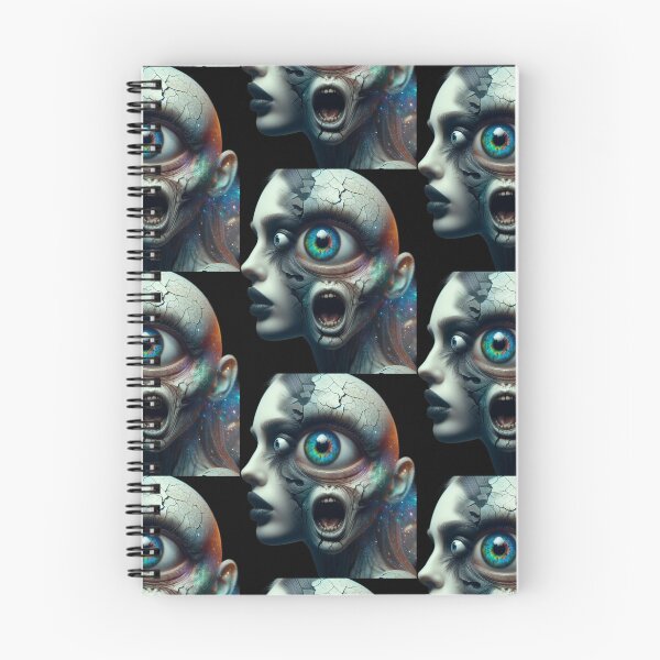 Item preview, Cosmic Third Eye Surrealism Cracked Face Horror Art designed and sold by LujziWorld.