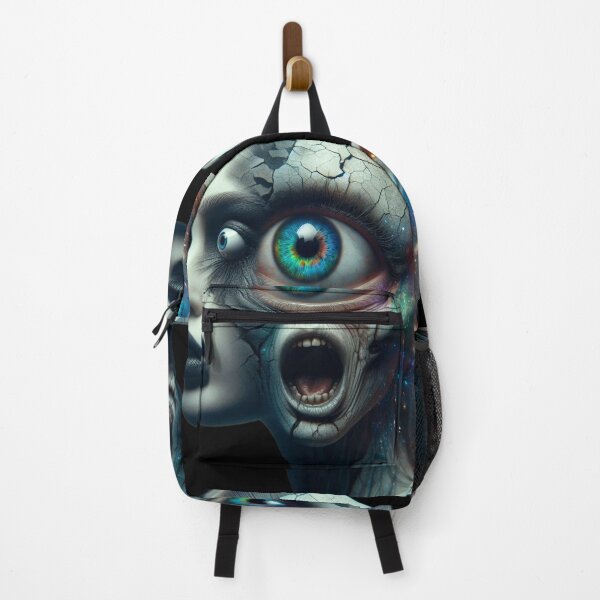 Item preview, Cosmic Third Eye Surrealism Cracked Face Horror Art designed and sold by LujziWorld.
