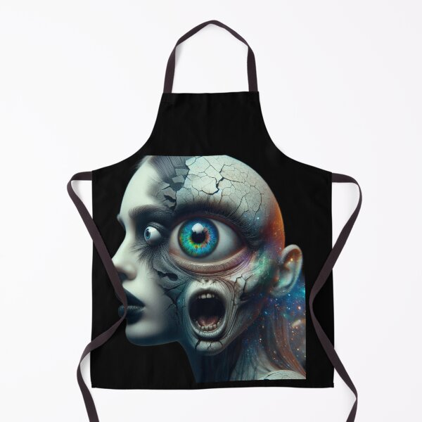 Item preview, Cosmic Third Eye Surrealism Cracked Face Horror Art designed and sold by LujziWorld.