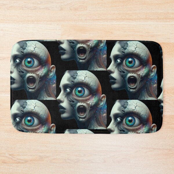 Item preview, Cosmic Third Eye Surrealism Cracked Face Horror Art designed and sold by LujziWorld.