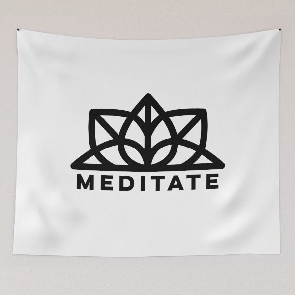 Item preview, Meditate with Lotus Flower Art designed and sold by Beth Chen.