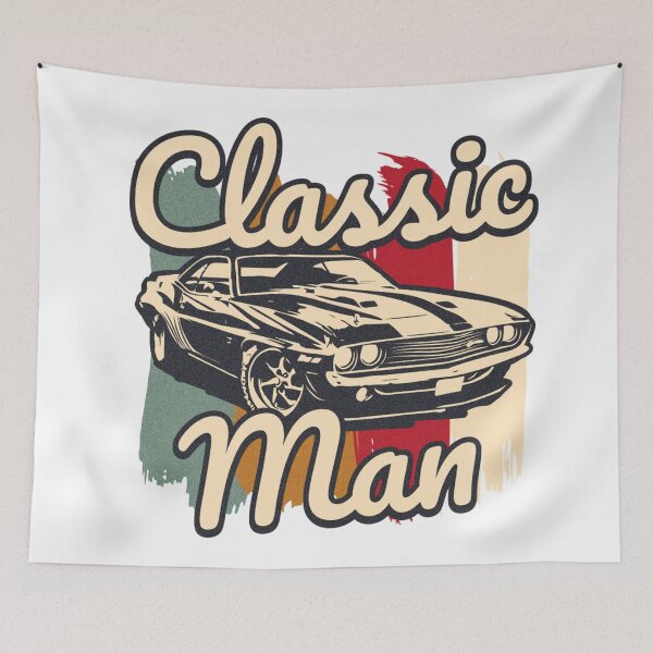 Item preview, Classic Man Vintage Muscle Car Retro Typography designed and sold by DjFreeq.