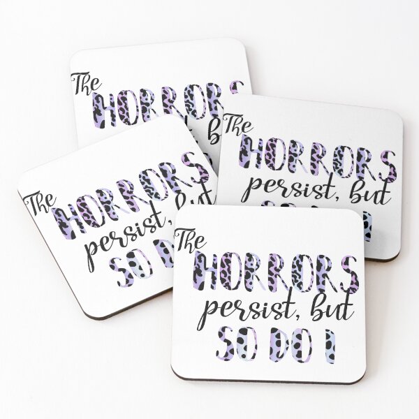 Item preview, The Horrors Persist But So Do I | Funny Existential Quote | Y2K Leopard Print Aesthetic | Sarcastic Meme Sticker designed and sold by Megan Jamison.