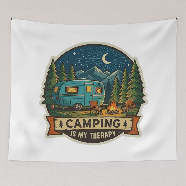 Item preview, Cozy Forest Camping Sticker designed and sold by GabeMountainArt.