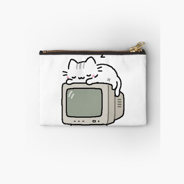 Artikelvorschau, Niedliche Katze schläft auf einem Röhrenmonitor – Retro-Internet-Nostalgie entworfen und verkauft von TrxshWear.