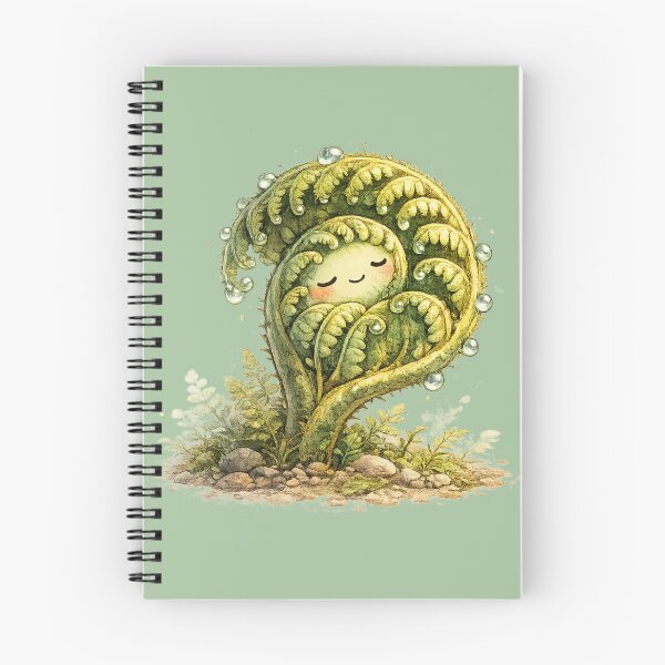 Item preview, Sleepy Fiddlehead Fern Kawaii Baby Nap Art – Cute Botanical Watercolor Illustration designed and sold by MagicMakerPh.