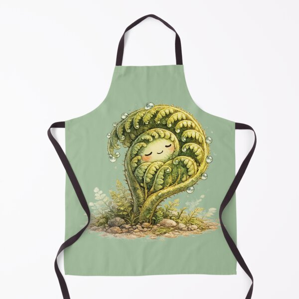 Item preview, Sleepy Fiddlehead Fern Kawaii Baby Nap Art – Cute Botanical Watercolor Illustration designed and sold by MagicMakerPh.