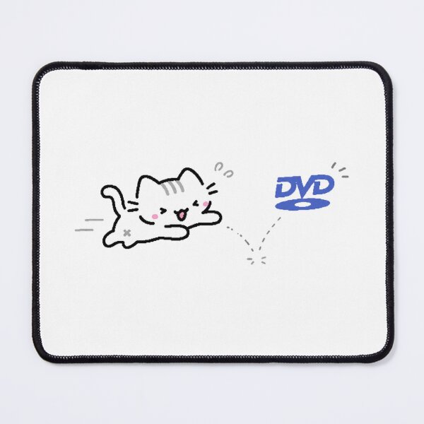 Item preview, Cute Cat Chasing DVD Logo Y2K Retro Internet Nostalgia designed and sold by TrxshWear.