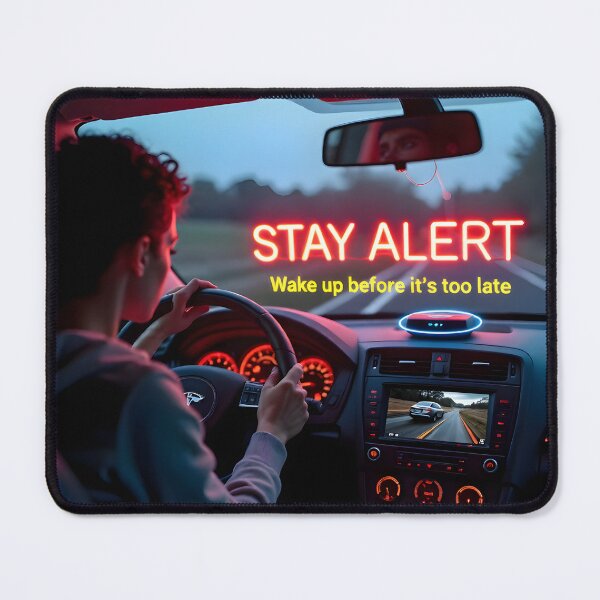 Item preview,  Anti-Drowsy Driving Gadget Poster: Funny Wake Up Call Car Slogan Campaign, designed and sold by Creative-RE.