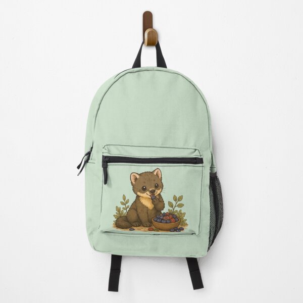 Item preview, Snack Time Pine Marten designed and sold by MellowMunchkins.