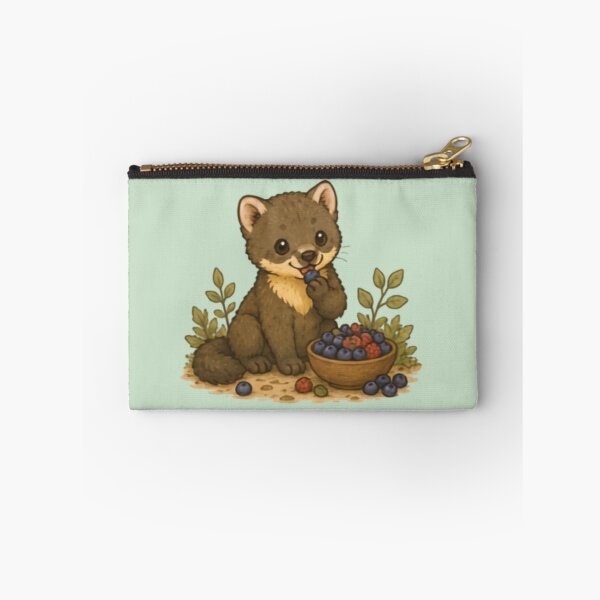 Item preview, Snack Time Pine Marten designed and sold by MellowMunchkins.