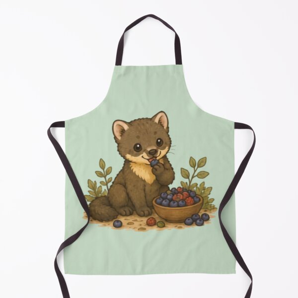 Item preview, Snack Time Pine Marten designed and sold by MellowMunchkins.