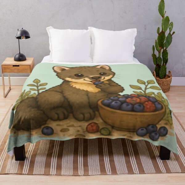 Item preview, Snack Time Pine Marten designed and sold by MellowMunchkins.