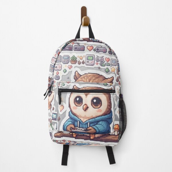 Item preview, Cute Pixel Art Gamer Owl designed and sold by Purpleclomb.