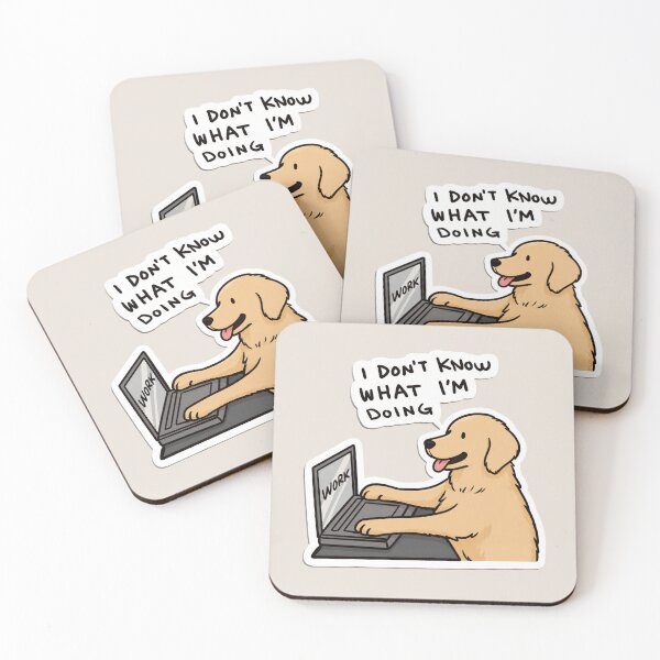 Item preview, Dog At Work With Clueless Smile designed and sold by kelvinmunene13.