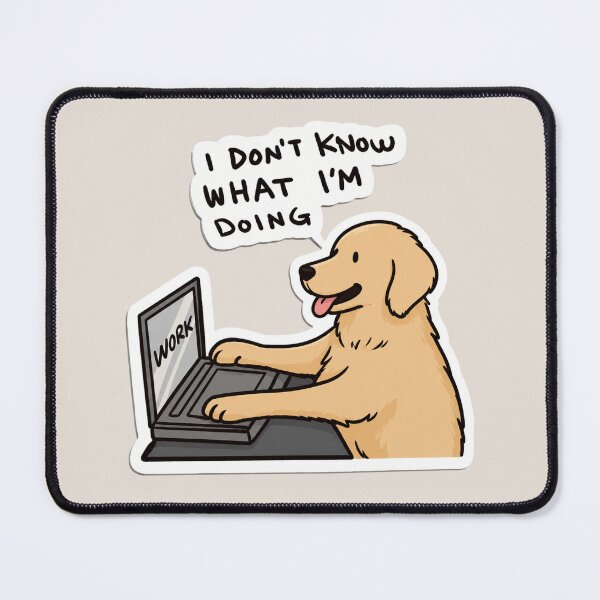Item preview, Dog At Work With Clueless Smile designed and sold by kelvinmunene13.