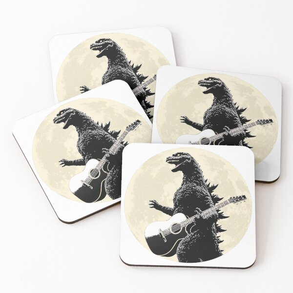 Item preview, Godzilla Playing Acoustic Guitar On Moon designed and sold by icm4639.